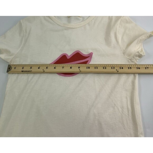 BOGO Marine Layer Graphic Tee Short Sleeves Red Pink Lips Crew Neck Womens XS - Picture 9 of 10